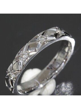 Chanel 10P Quilted Diamond Ring